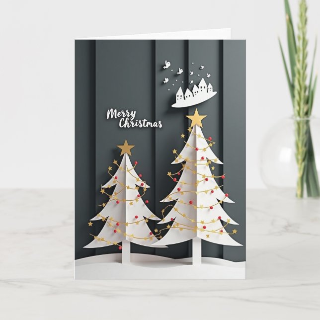 White Paper Trees Card (Front)
