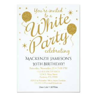 white party invite