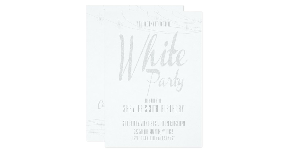 White Party Invitations | Zazzle.com