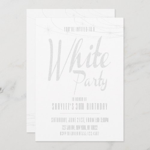 White Party Invitations
