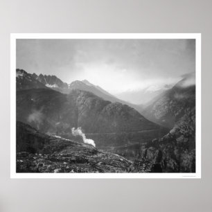 White Pass Railroad Train Alaska 1910 Poster