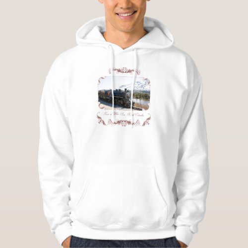 White Pass Train in Snow Hooded Sweatshirt