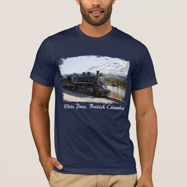 White Pass Train in Snow Men's Shirt (Front)