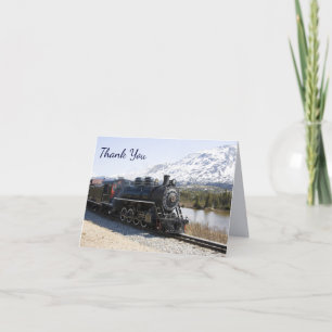 White Pass Train in Snow Thank You Card