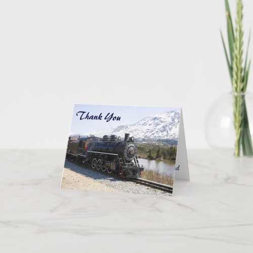 White Pass Train in Snow Thank You Card