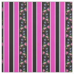 White, passion pink/folk flowers/stripe/black fabric