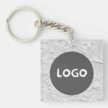 White Pattern Business Logo & QR Code Double-Sided
