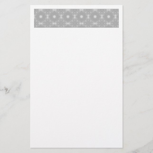 White Pattern Stationery (Front)