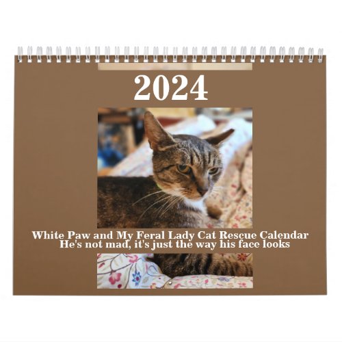 White Paw and My Feral Lady 2024 Calendar