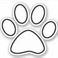 bulldog paw print outline