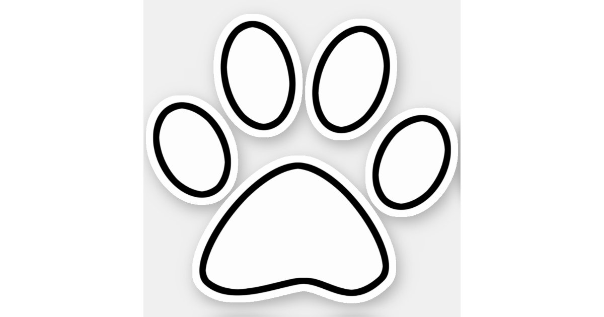 bulldog paw print outline