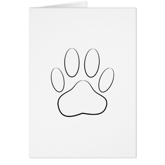 White Paw Print Cards (Front)