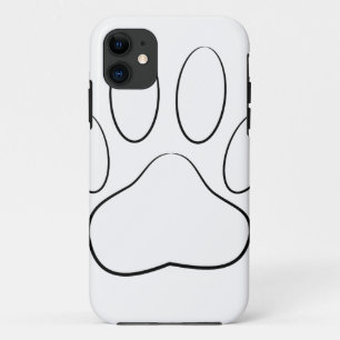 White Paw Print iPhone 11 Case