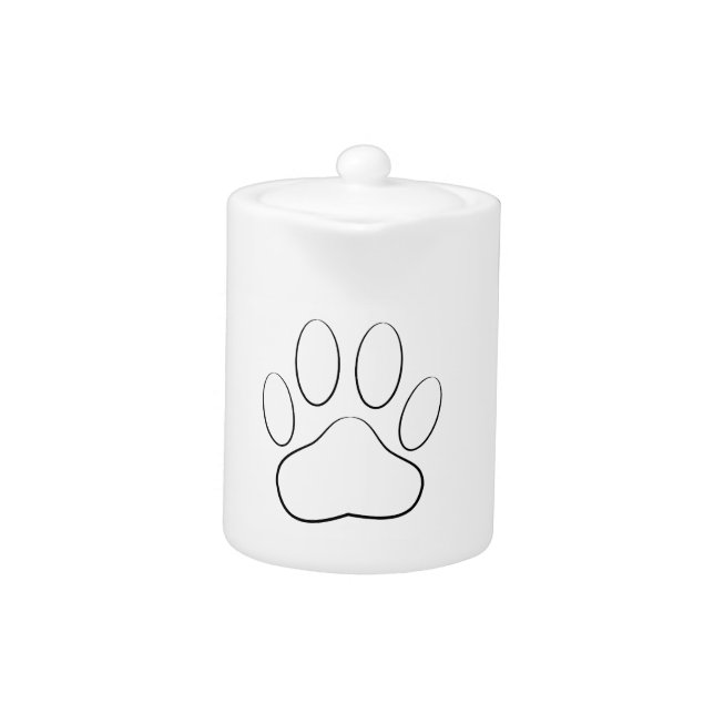 White Paw Print Teapot (Front)