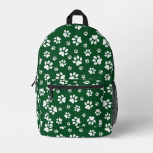 White Paw Prints Design Back Pack