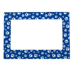 White Paw Prints Design Magnetic Frame