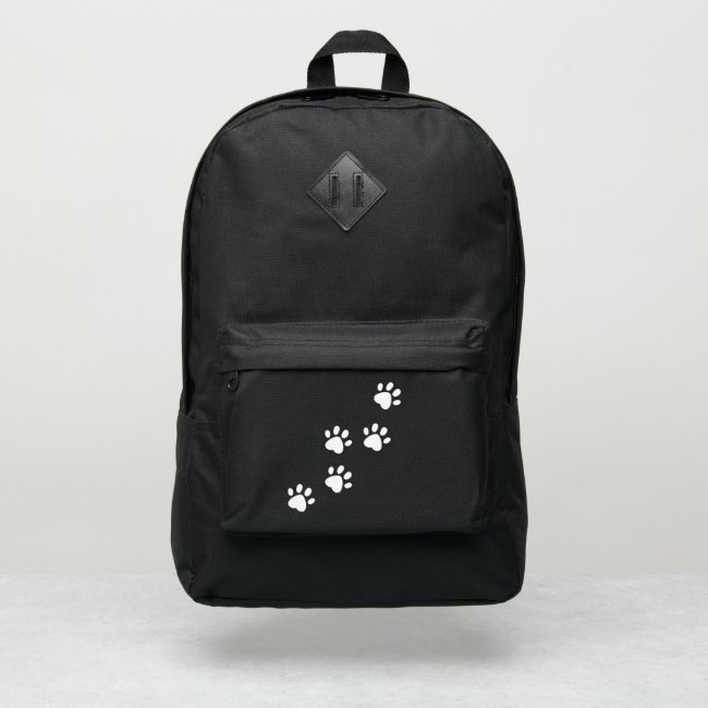 White Paw Prints Design Port Authority Backpack