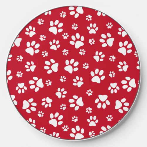 White Paw Prints Design Wireless Charger