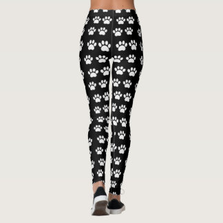 White PawPrints All-Over Print Leggings