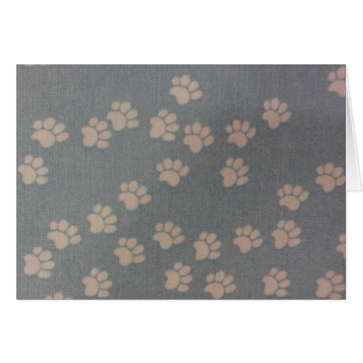 White Pawprints Cards (Front Horizontal)