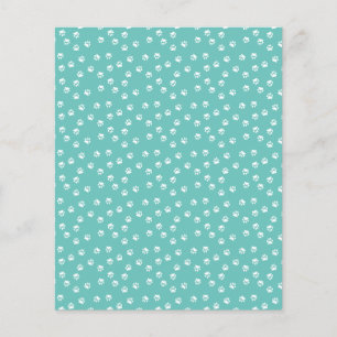 White pawprints scrapbook background paper