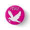 white peace dove button