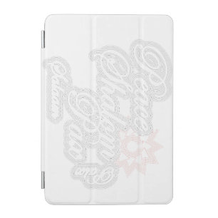 White Peace Shalom Typography Art iPad Mini Cover