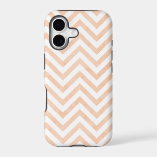 White Peach Chevrons iPhone 7 Plus, Tough 17 Case