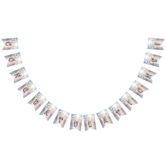 White Peach Floral Bunting Flag (All)