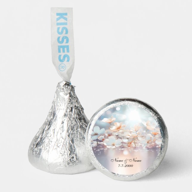 White Peach Floral Hershey's Kisses® Hershey®'s Kisses® (Front)