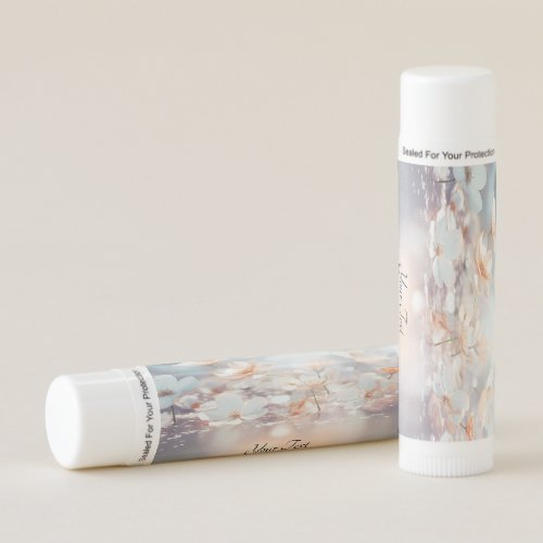 White Peach Floral Lip Balm