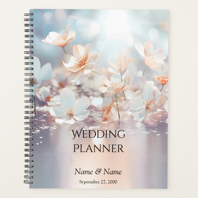 White Peach Floral Planner (Front)
