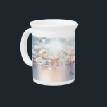 White Peach Floral Porcelain Pitcher<br><div class="desc">Beautiful White Peach Floral Porcelain Pitcher</div>