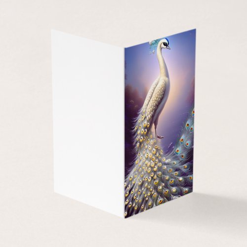 White Peacock Graphic Business Card