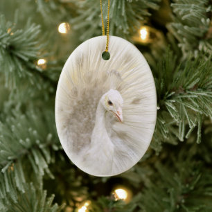 White Peacock Ornament