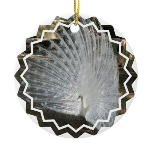 White Peacock Ornaments