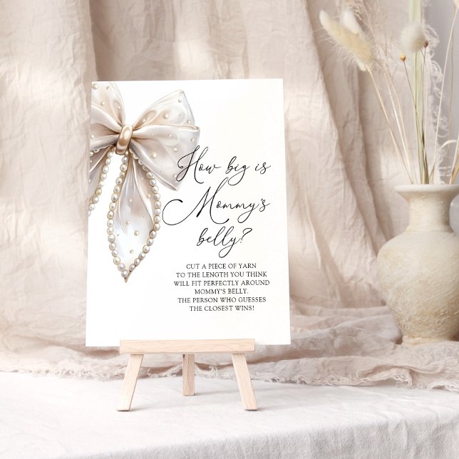 White Pearl Bow How Big is Mommys Belly Game Poster (Creator Uploaded)