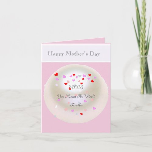 White Pearl Effect Editable Mothers Day Card