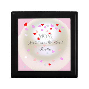White Pearl Effect Editable Mother's Day Gift Box