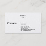 White Pearl Finish Business Card