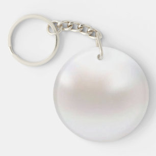 White Pearl Keychain