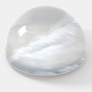 White Pearl Nacre Pattern Paperweight