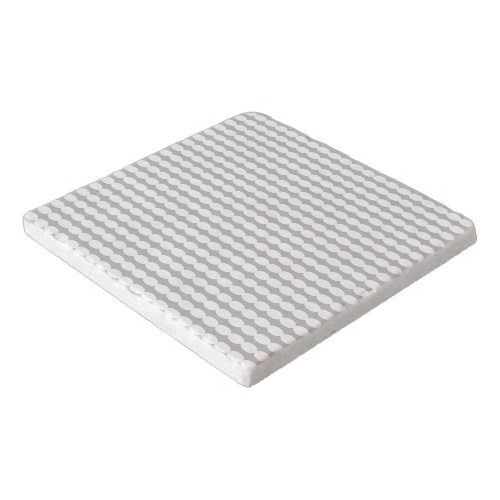 White Pearl Patterns Gray Grey Stylish Decor Gift Trivet