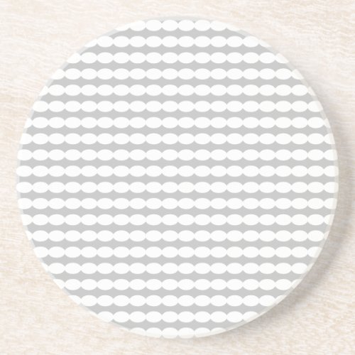 White Pearl Patterns Gray Grey Stylish Modern Cute Coaster