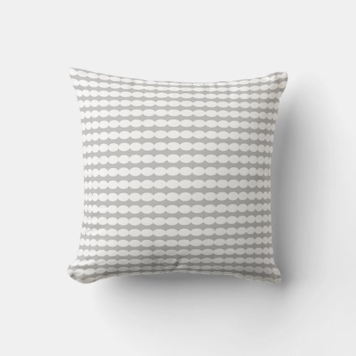 White Pearl Patterns Gray Grey Stylish Modern Throw Pillow