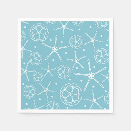 White Pearl Starfish Wedding Bridal Shower Party Napkins