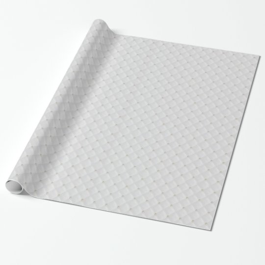 White Pearl Stud Quilted Wrapping Paper Zazzle