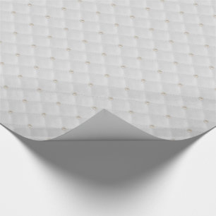 White Pearl Stud Quilted Wrapping Paper