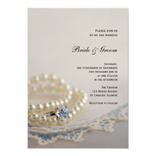 Diamonds And Pearls Wedding Invitations 2