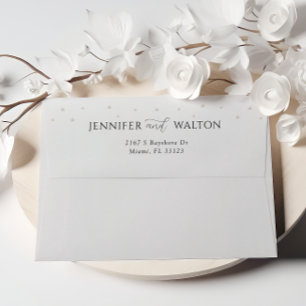 White Pearls Wedding Envelopes
